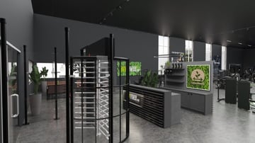 Empfangsbereich des EASYFITNESS Studios in Viersen