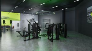 Trainingsfläche mit Kraftgeräten und offenem Functional-Bereich in einem EASYFITNESS Studio